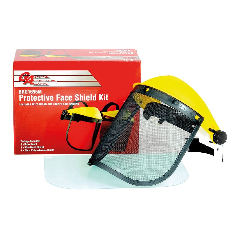 Tilt Up Protective Visor Kit Wire Mesh / Clear Pc Face Shield Tilt Up Protective Visor Kit Wire Mesh / Clear Pc Face Shield