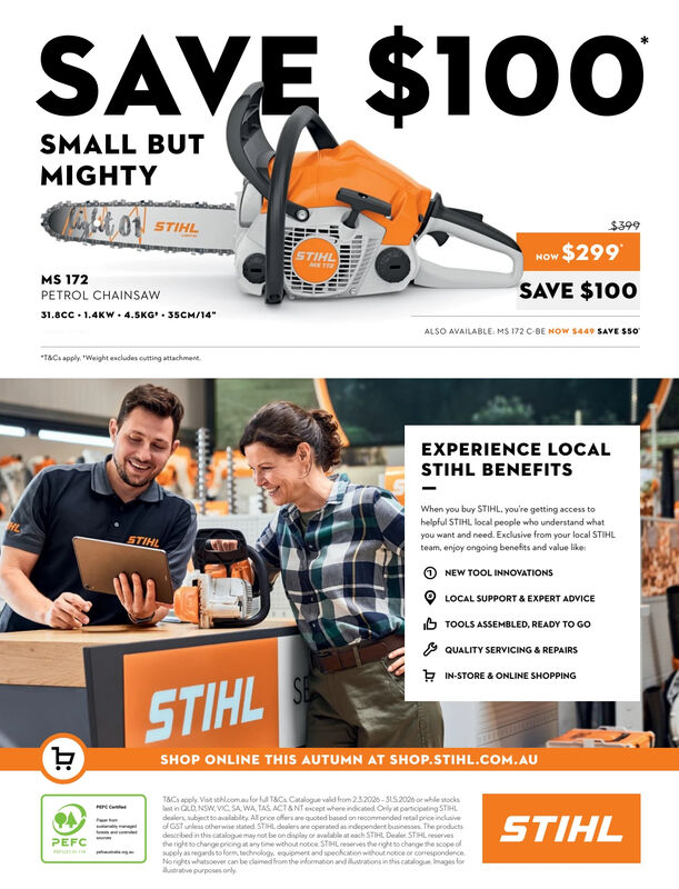 STIHL 2026 AUTUMN CATALOGUE SALE INSTORE +amp ONLINE STIHL 2026 AUTUMN CATALOGUE SALE INSTORE +amp ONLINE