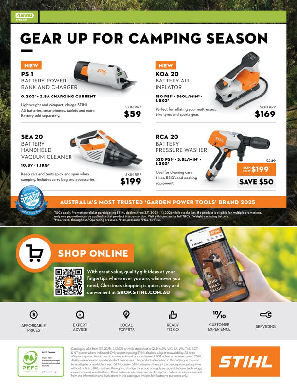 STIHL CHRISTMAS - BUILT TO LAST - GIFTS TO GO - IN-STORE +amp ONLINE
