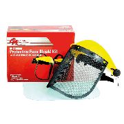 Tilt Up Protective Visor Kit Wire Mesh / Clear Pc Face Shield