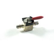 Inline Petrol Tap Metal W/ 1/4" Barbs