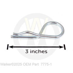 Walker 7775-1 Deck Height Adjuster Pin - Silver