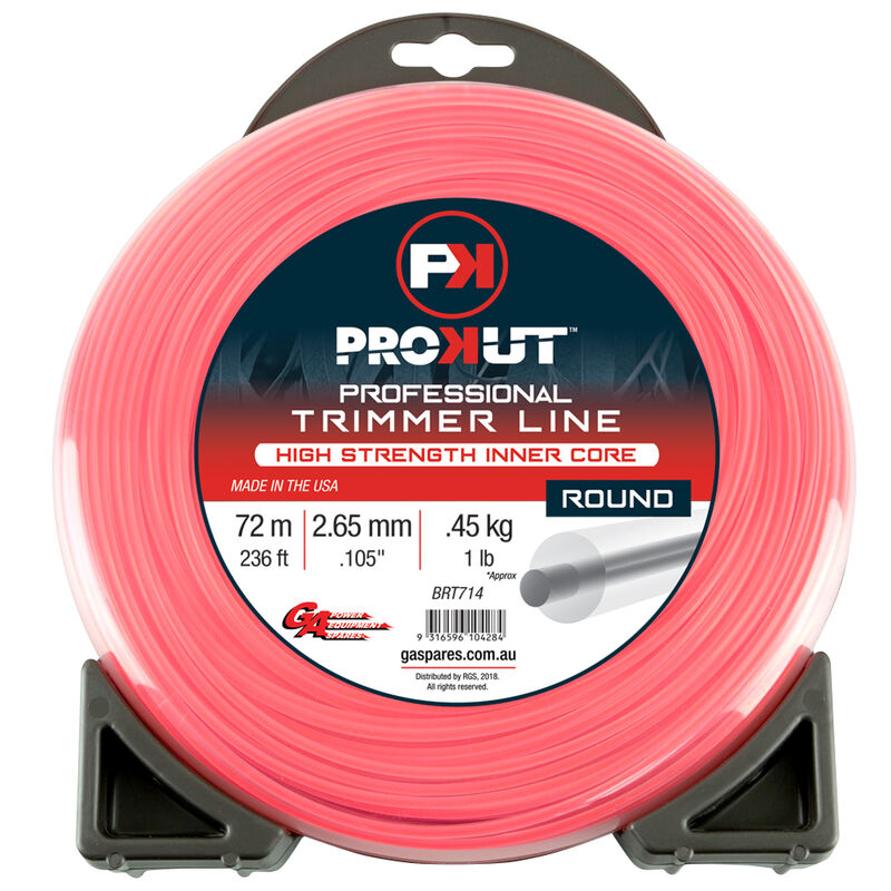 Prokut Trimmer Line Round Pink .105 2.65mm 1 Lb 72m Donut