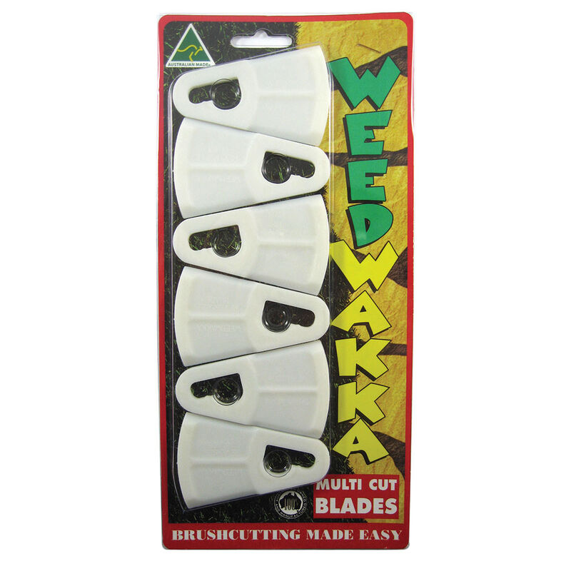 Weedwakka 6 Pack Of Replacement Plastic Blades Skin Packed For Display