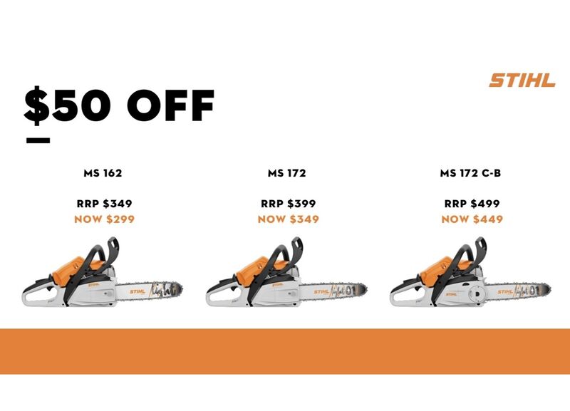 50 OFF STIHL Chainsaw MS 172 CBE 14+39+39 Bar - Petrol