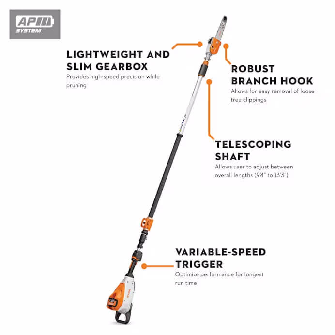 STIHL Pole Pruner HTA 160 with 12andquot Bar Skin Only  Battery Coming Soon