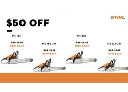 $50 OFF STIHL Chainsaw MS 212 C-BE 16'' Bar - Petrol 