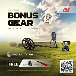 MINELAB MANTICORE + FREE PRO FIND 40 + COIL EOFY DEAL
