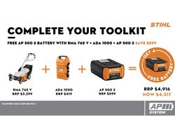 STIHL PURCHASE RMA 765V + ADA 1000 + AP 500S GET A FREE AP 500S