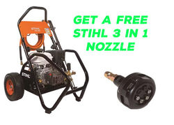 STIHL RB 600 - 3,200 PSI Petrol Pressure Cleaner w/FREE 3 in 1 Nozzle